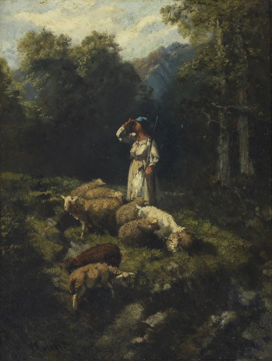 Pastorella nei boschi